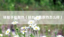 硅胶手机散热（硅胶手机散热怎么样）