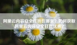 阿里云内容安全打折在哪里？如何获取阿里云内容安全打折优惠？
