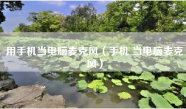 用手机当电脑麦克风（手机 当电脑麦克风）