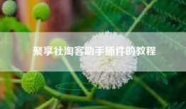 聚享社淘客助手插件的教程