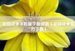 花园战争手机版下载安装（花园战争官方下载）