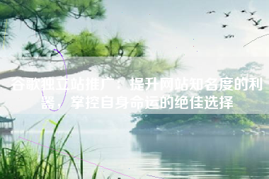 谷歌独立站推广：提升网站知名度的利器，掌控自身命运的绝佳选择