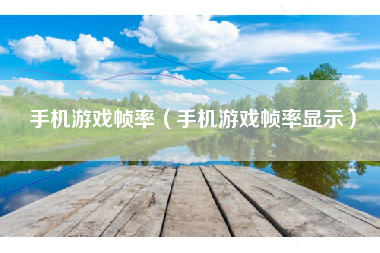 手机游戏帧率（手机游戏帧率显示）