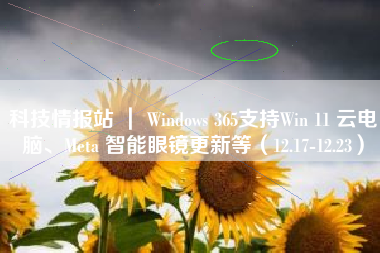 科技情报站 ｜ Windows 365支持Win 11 云电脑、Meta 智能眼镜更新等（12.17-12.23）